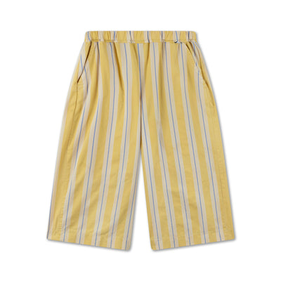 straight pants - sand gold stripe
