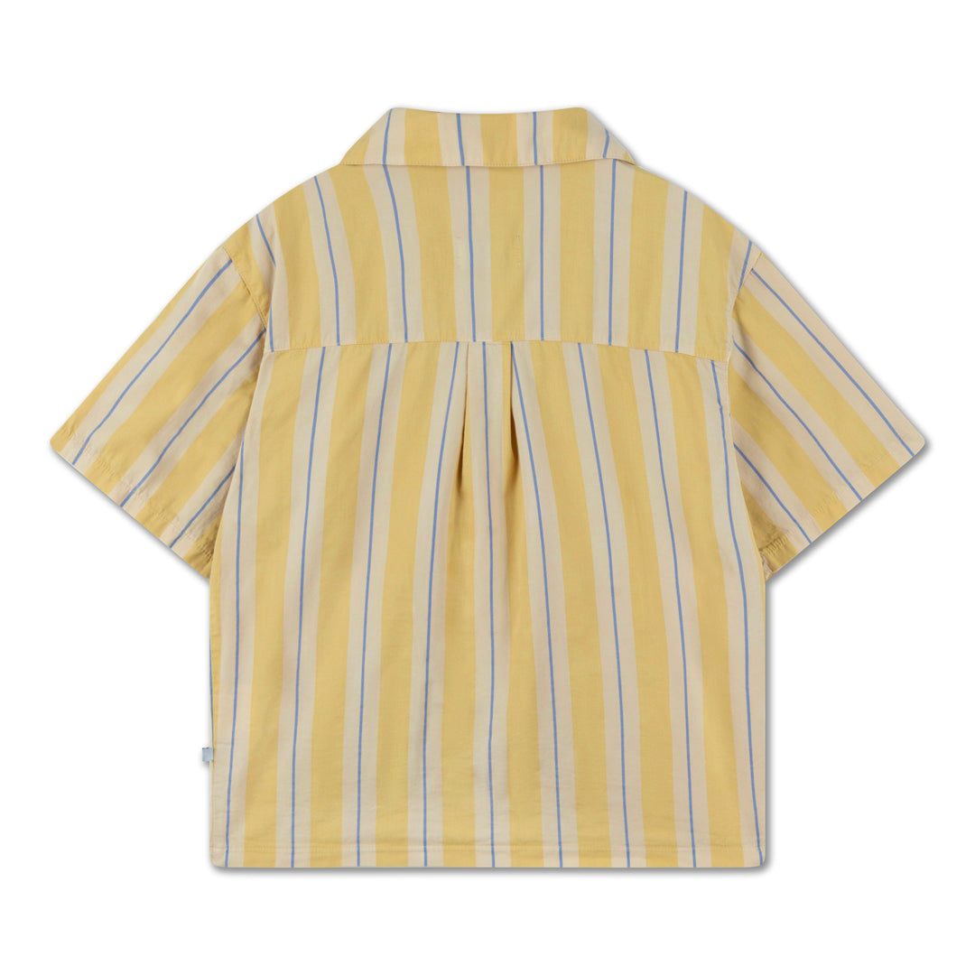 boxy shirt - sand gold stripe