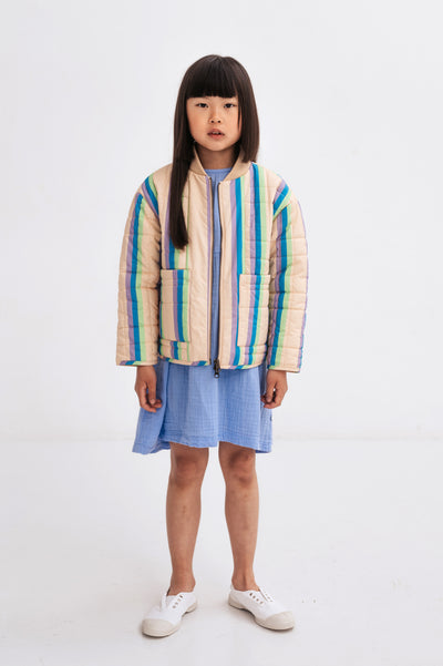padded jacket - multi pop stripe