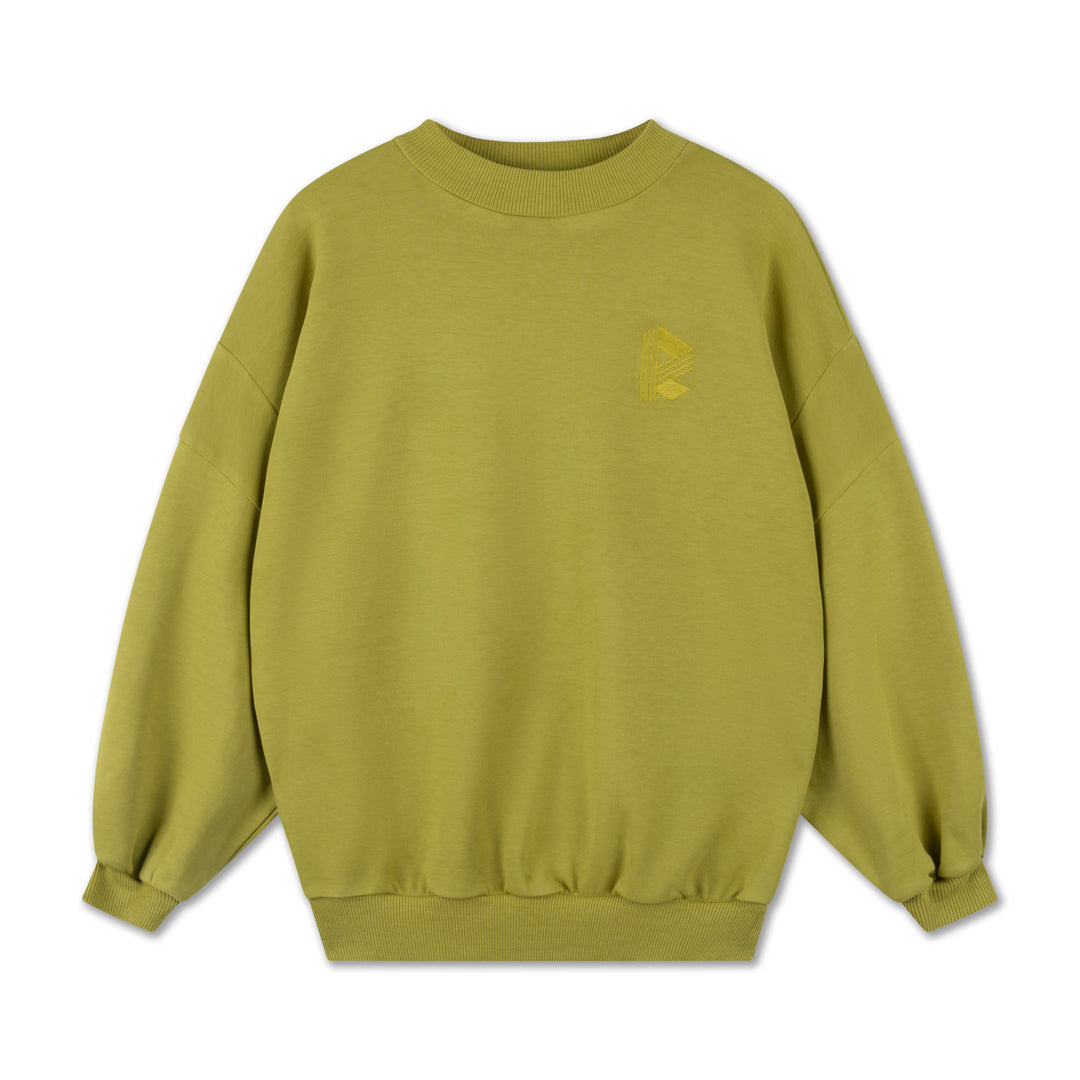 crewneck sweater - golden green