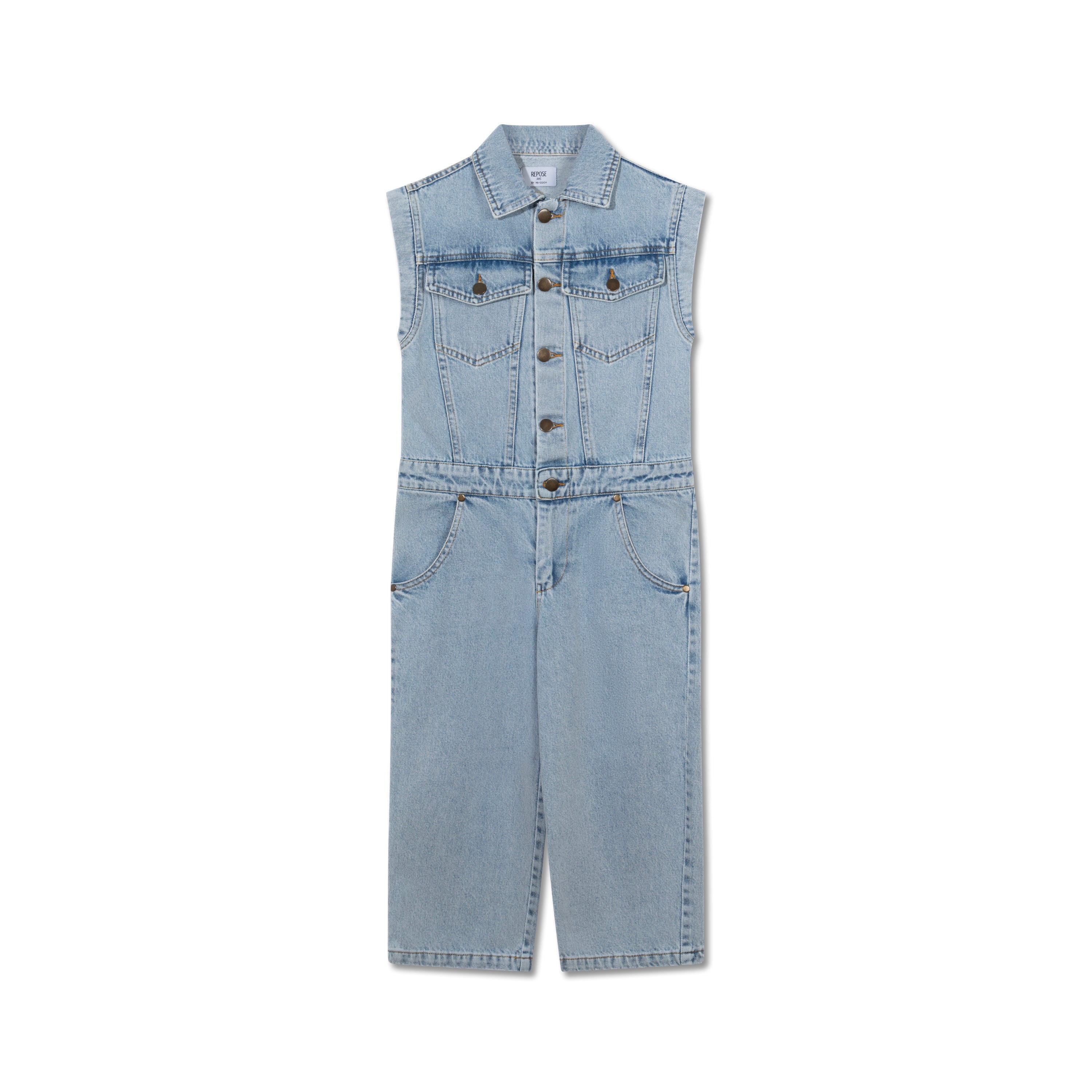 overall - mid washed blue