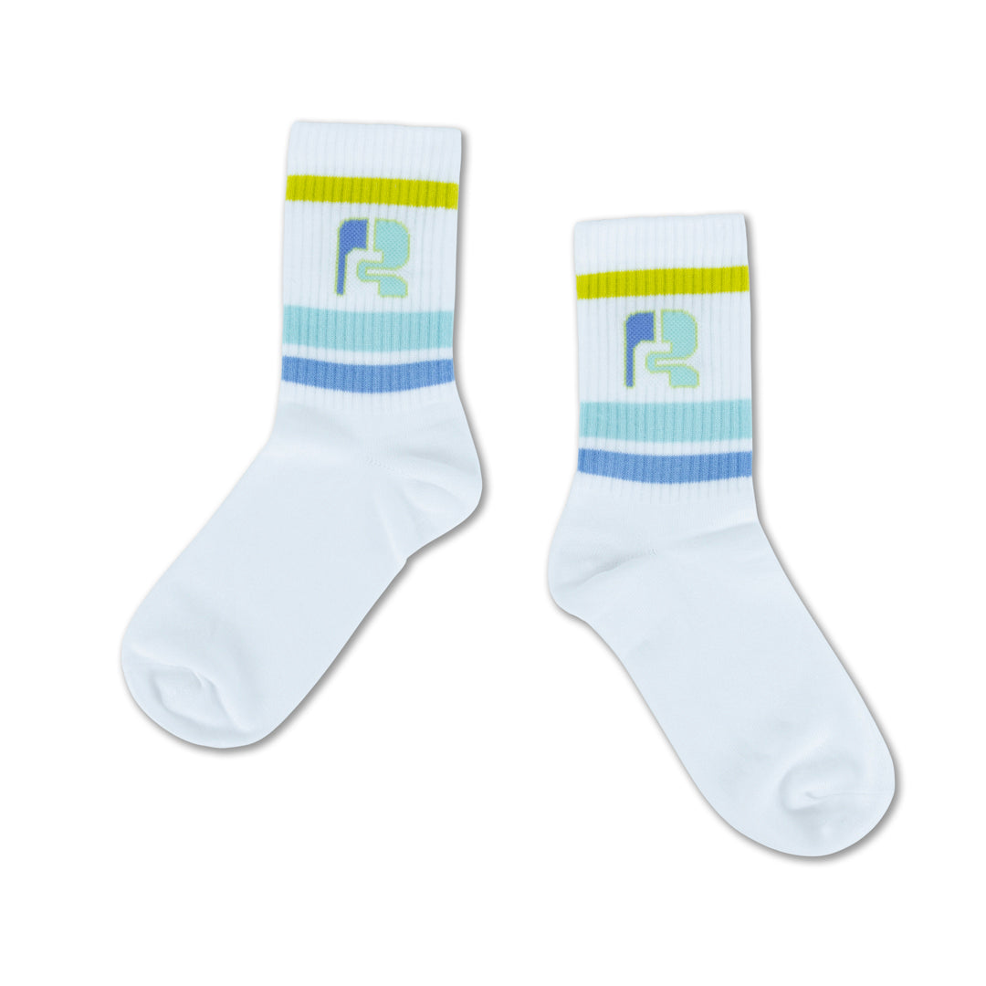 sporty socks - logo R white