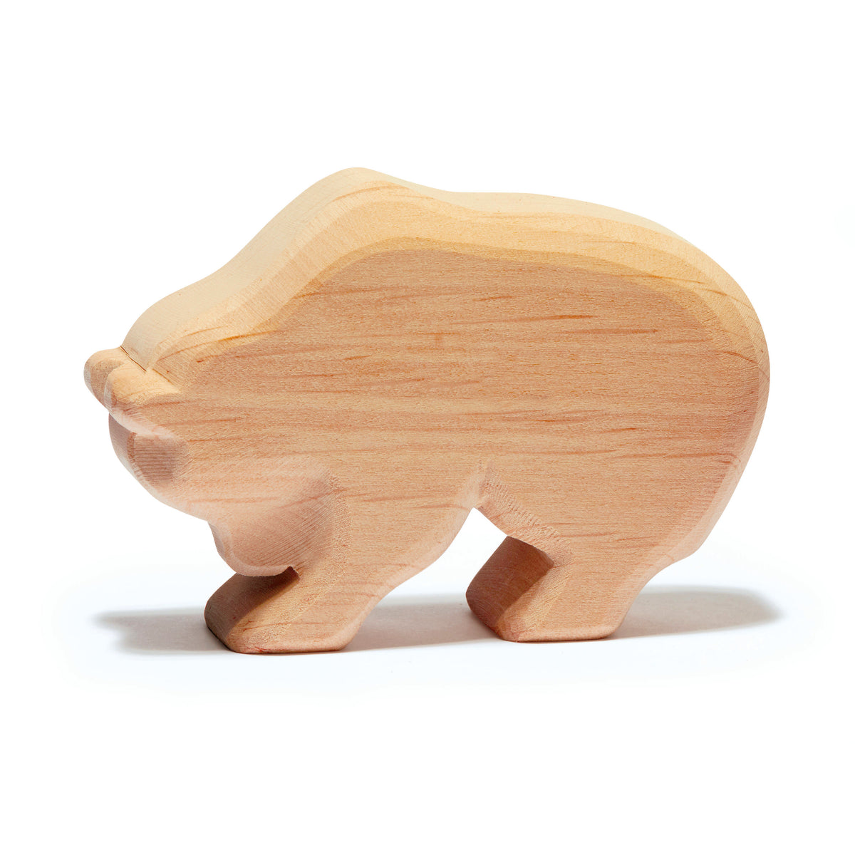 Handmade natural alder wood bear teething toy – Ostheimer baby sensory toy