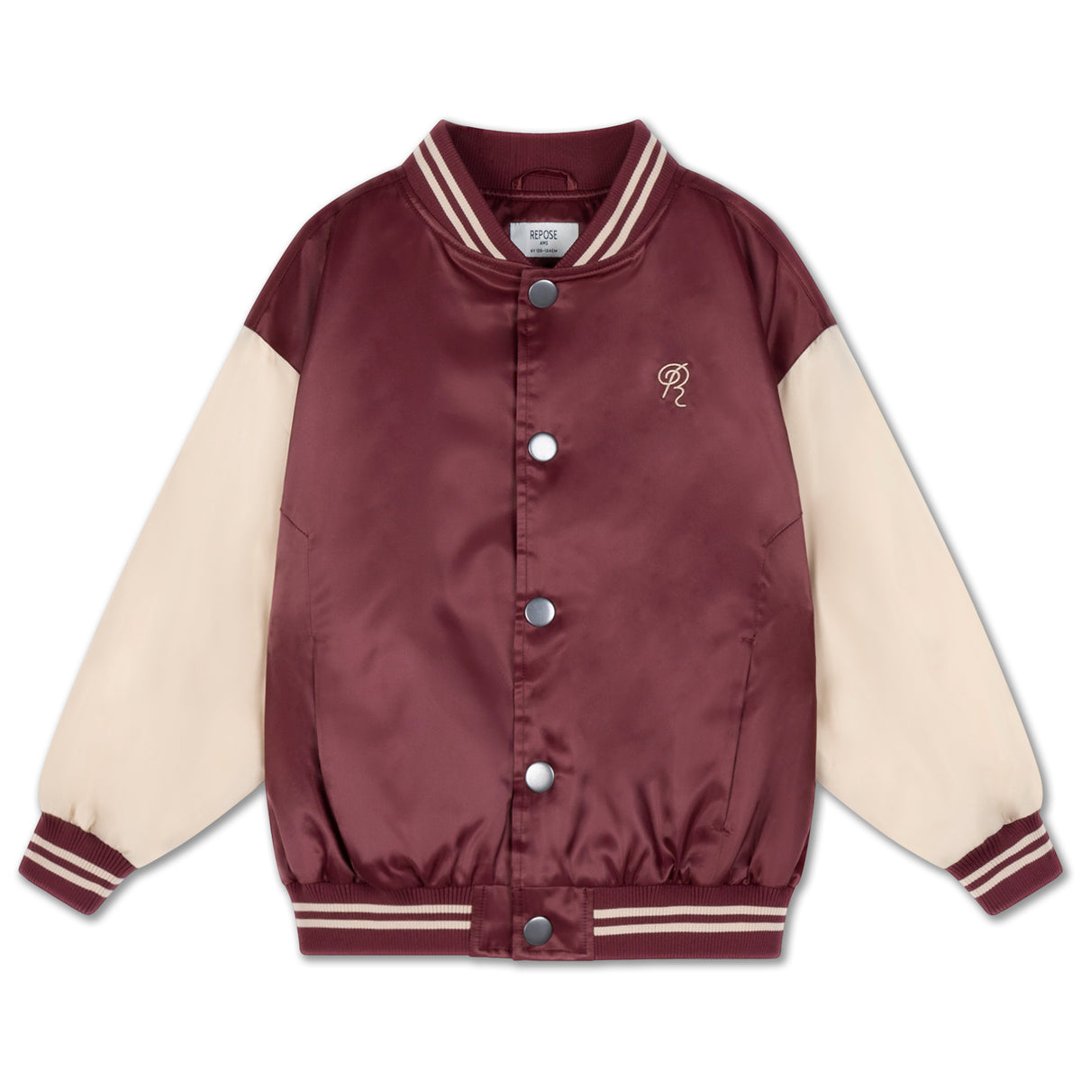 baseball jacket - cherrywood color block