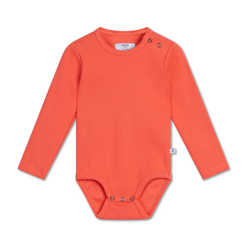 bodysuit LS - coral dusk