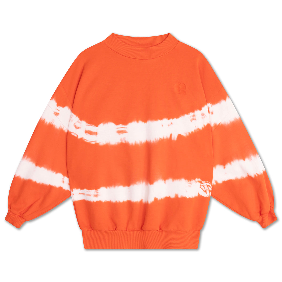 crewneck sweater - fiesta red tie dye