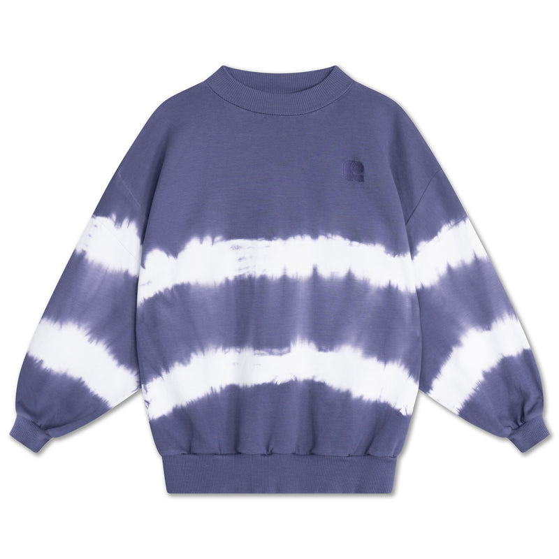 crewneck sweater - night shade blue tie dye