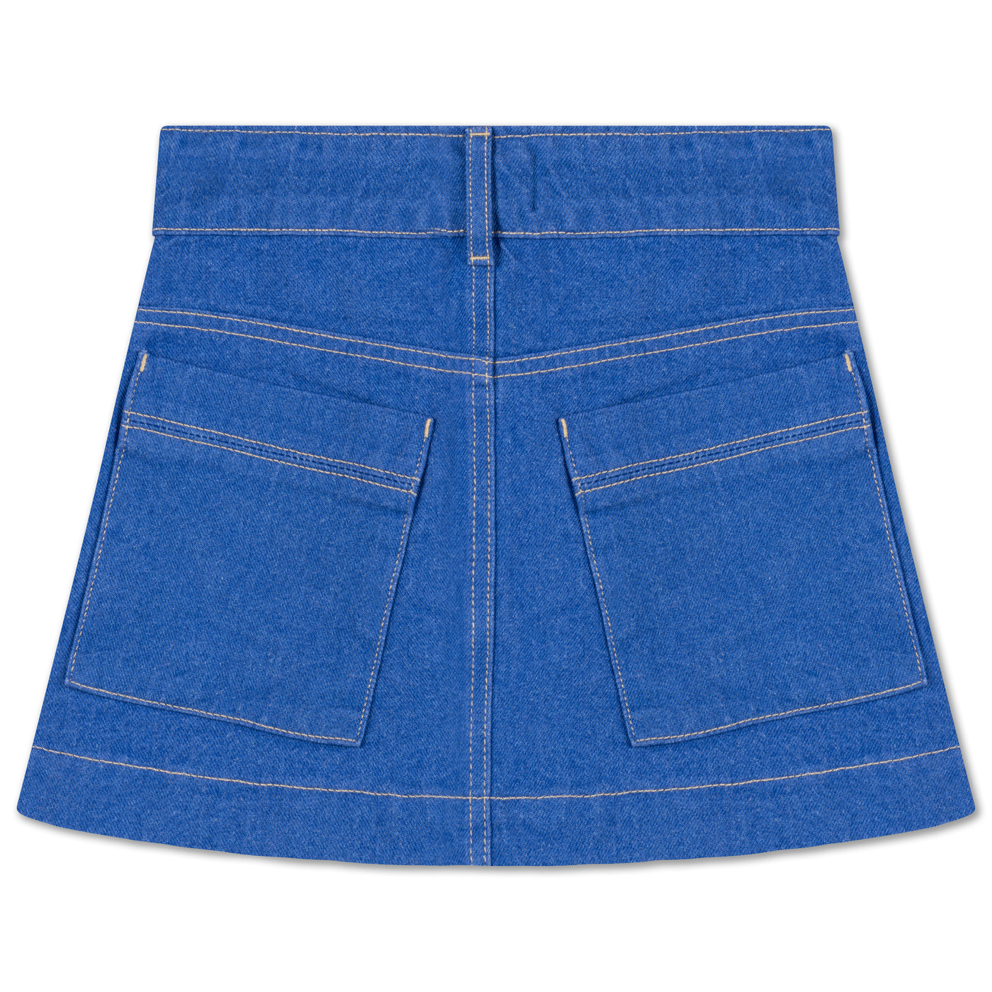 button down skirt - bright blue