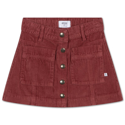 button down skirt - berry jam