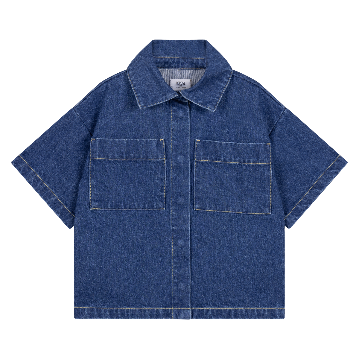 denim shirt - faded mid blue