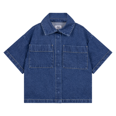 denim shirt - faded mid blue
