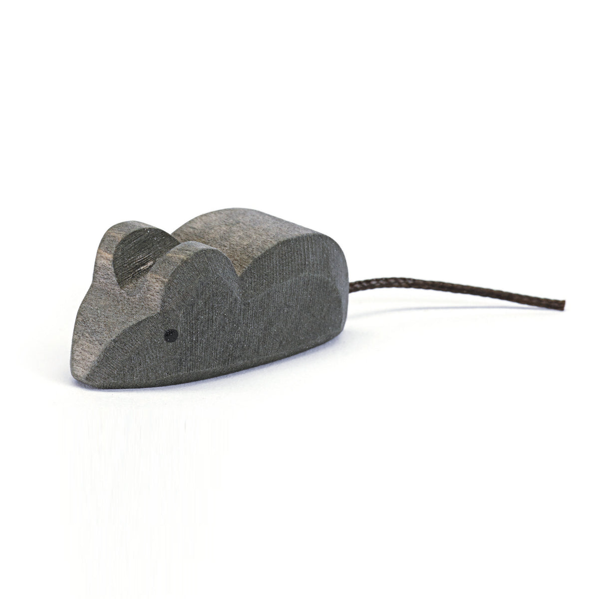 Adorable handcrafted wooden mouse by Ostheimer, perfect for imaginative play and storytelling in house and yard scenes.