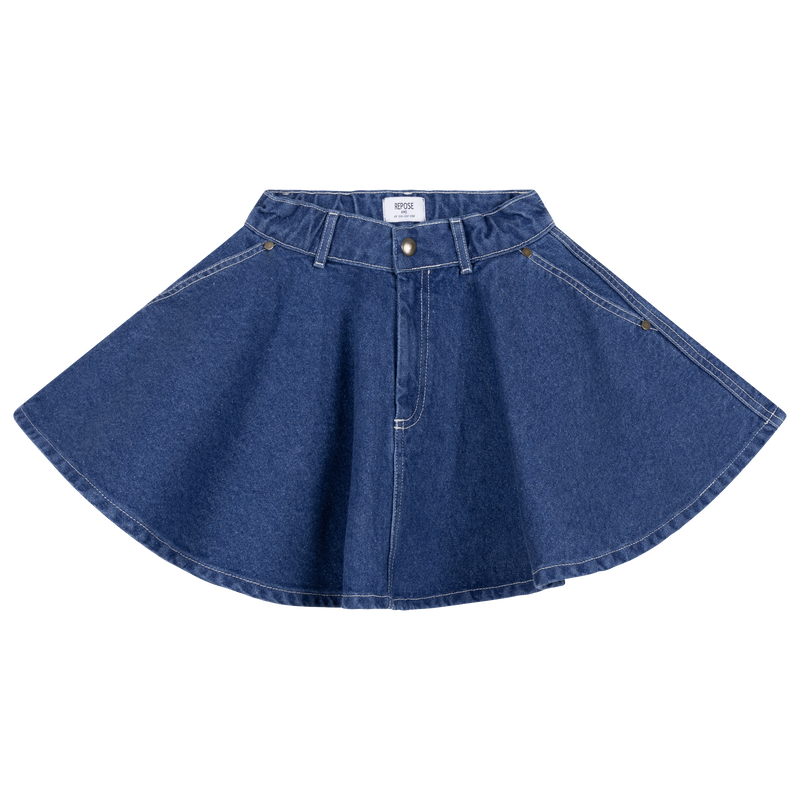 arc denim skirt - faded mid blue