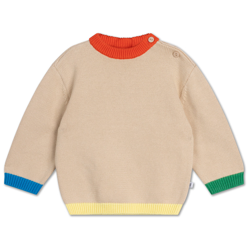 knit sweater - color block