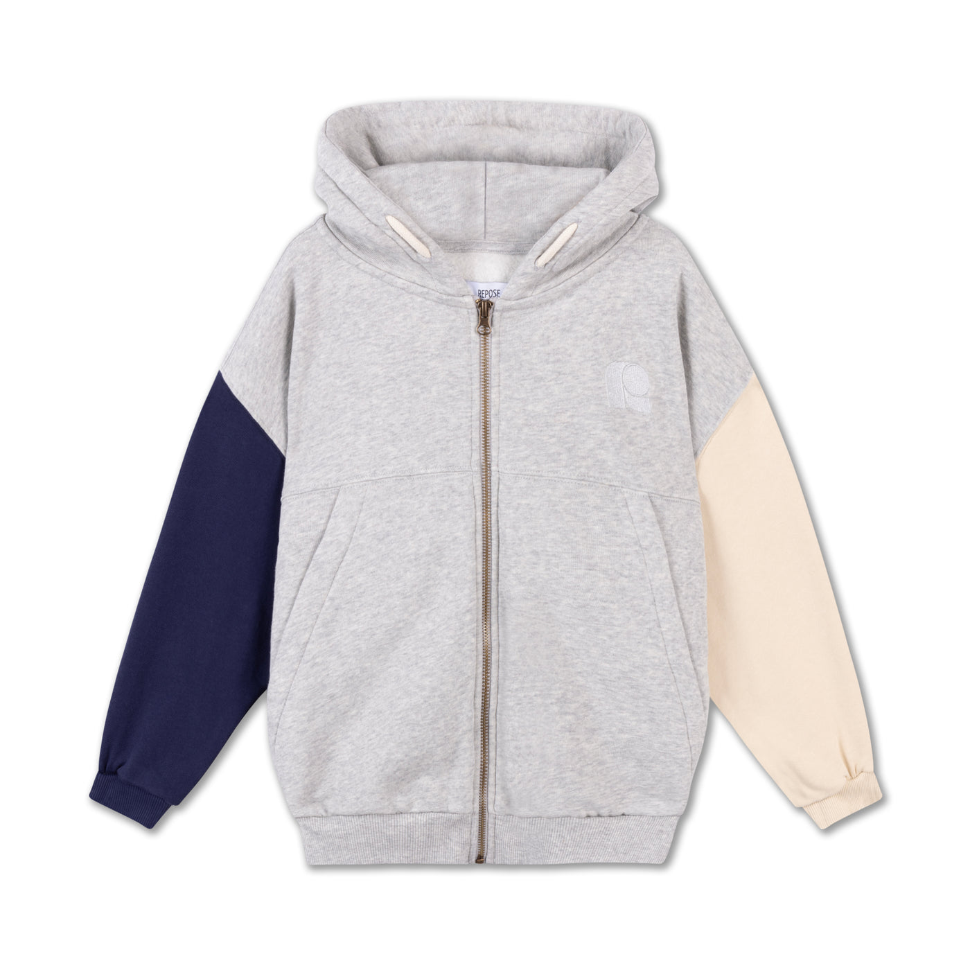zip hoodie - color block