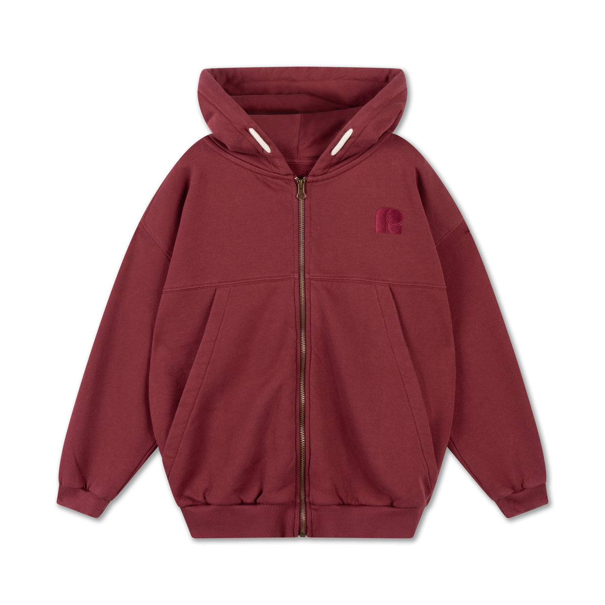 zip hoodie - royal burgundy