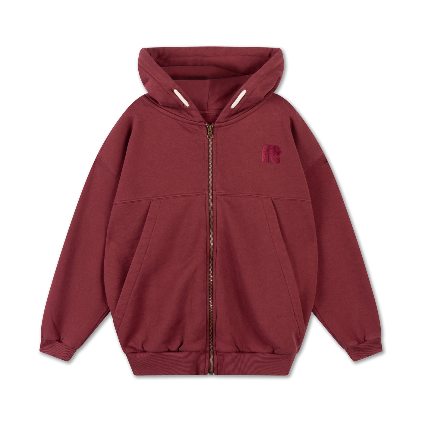 zip hoodie - royal burgundy