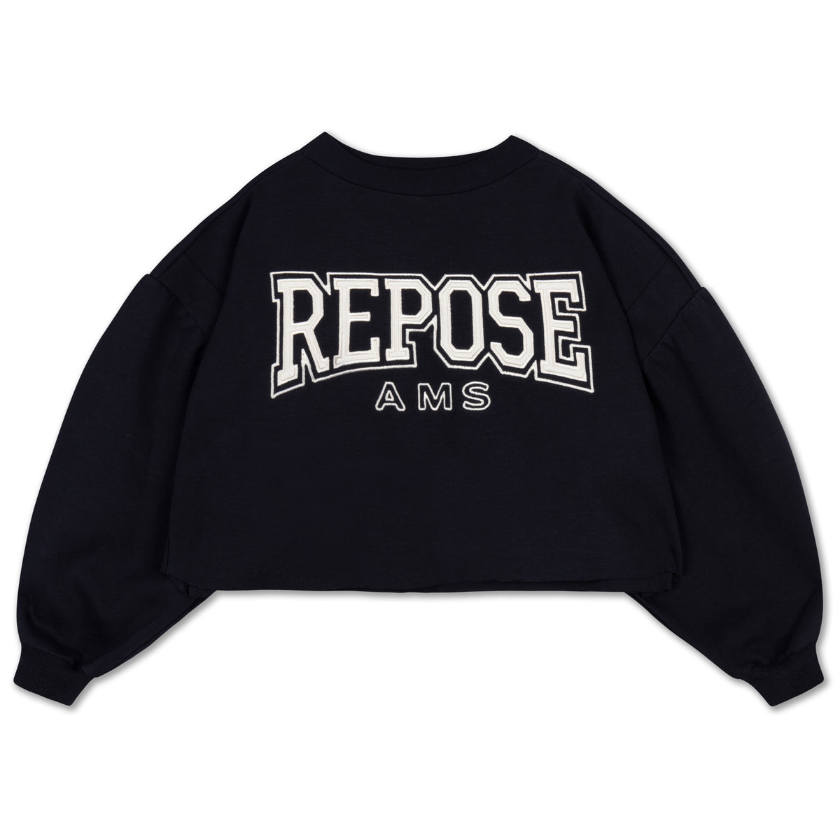 crop heart sweater - graphite night