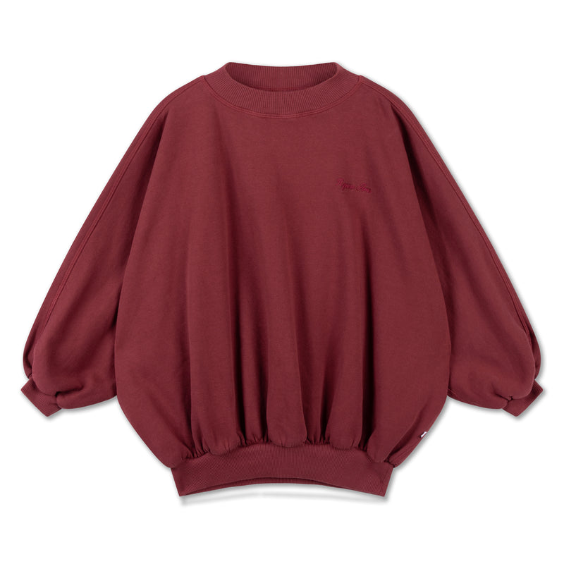 iris crop sweater - royal burgundy