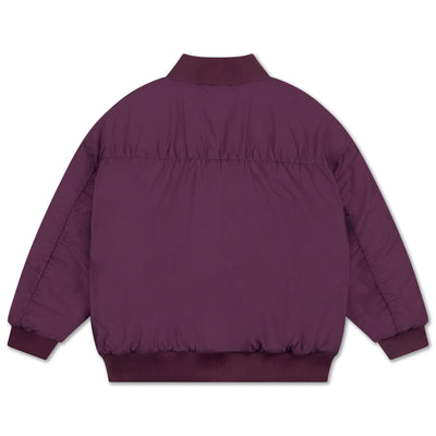 bomber coat - crimson plum
