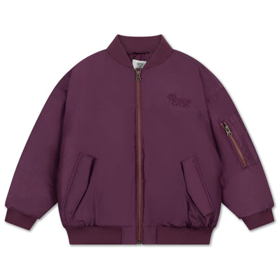 bomber coat - crimson plum