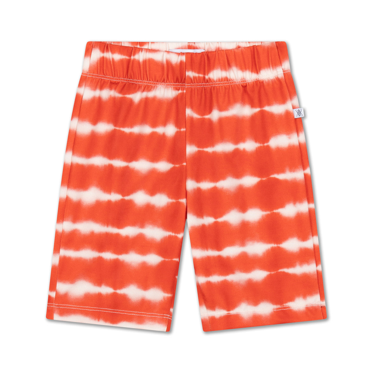 Biker short - flame red tie dye