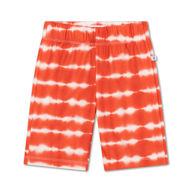 Biker short - flame red tie dye