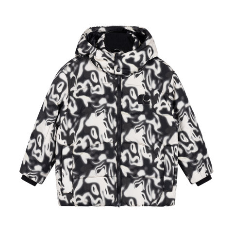 hooded puffer - liquid marble