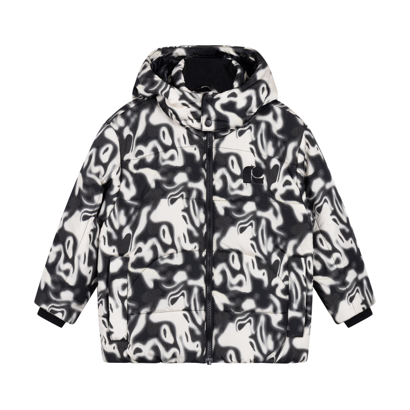 hooded puffer - liquid marble