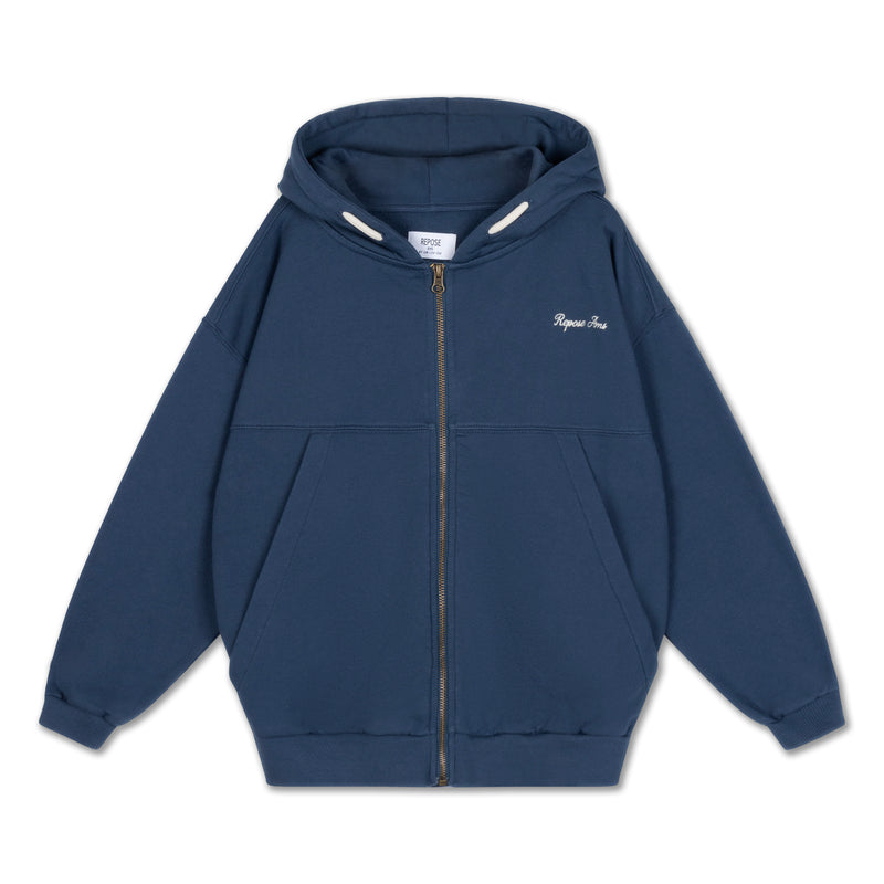 zip hoodie - deep sea blue
