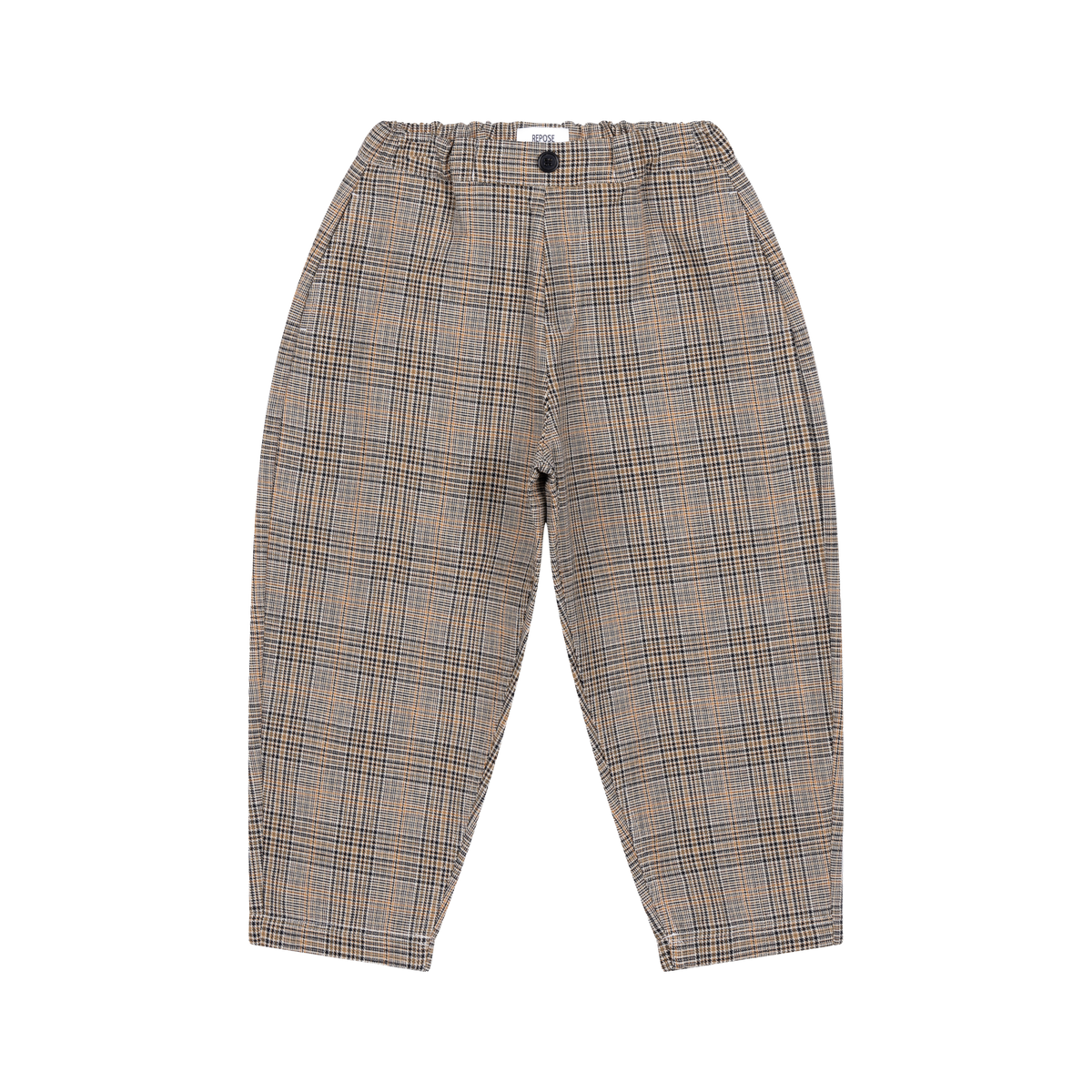 comfort fit pant - taupe mini check