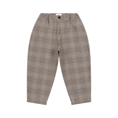 comfort fit pant - taupe mini check