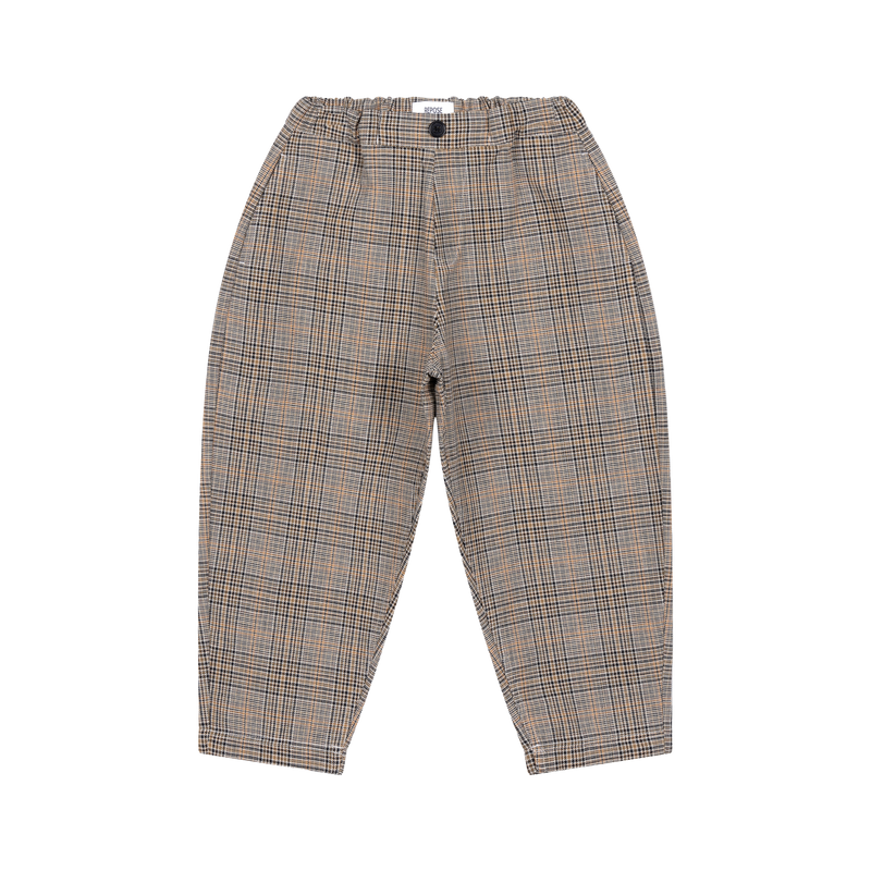 comfort fit pant - taupe mini check