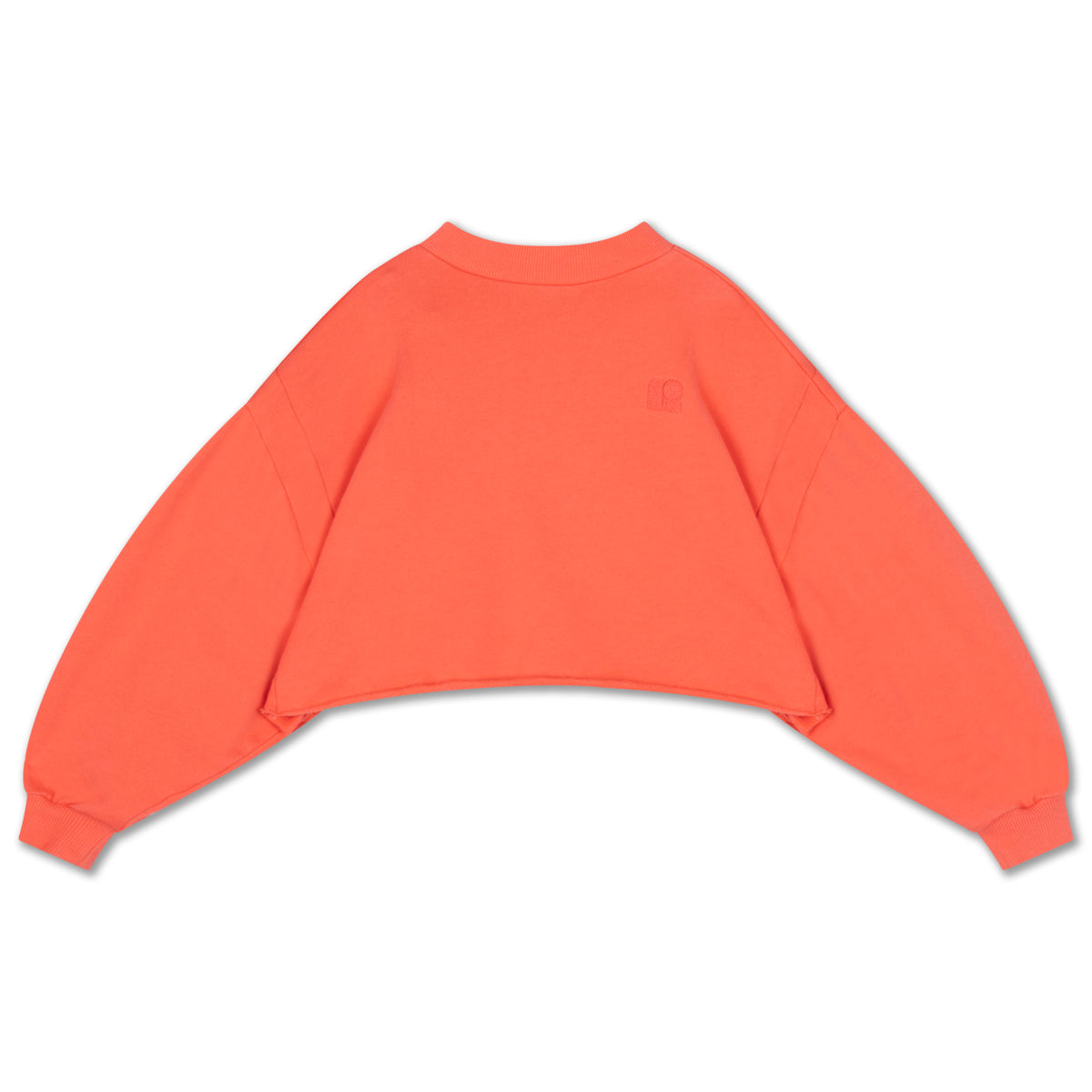 crop heart sweater - coral dusk