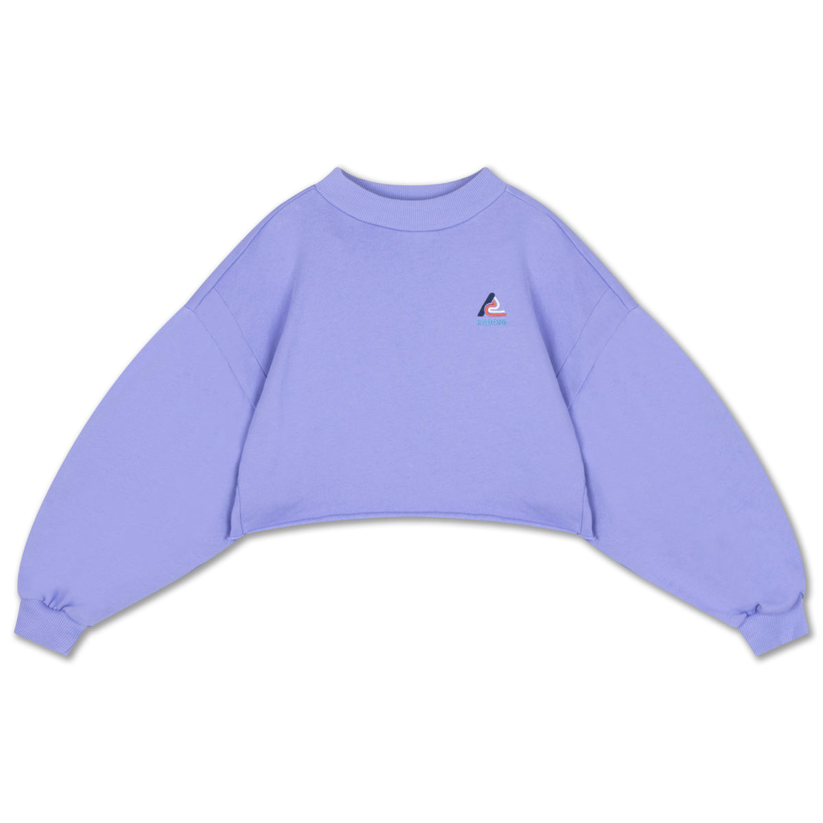 crop heart sweater - glacier bloom