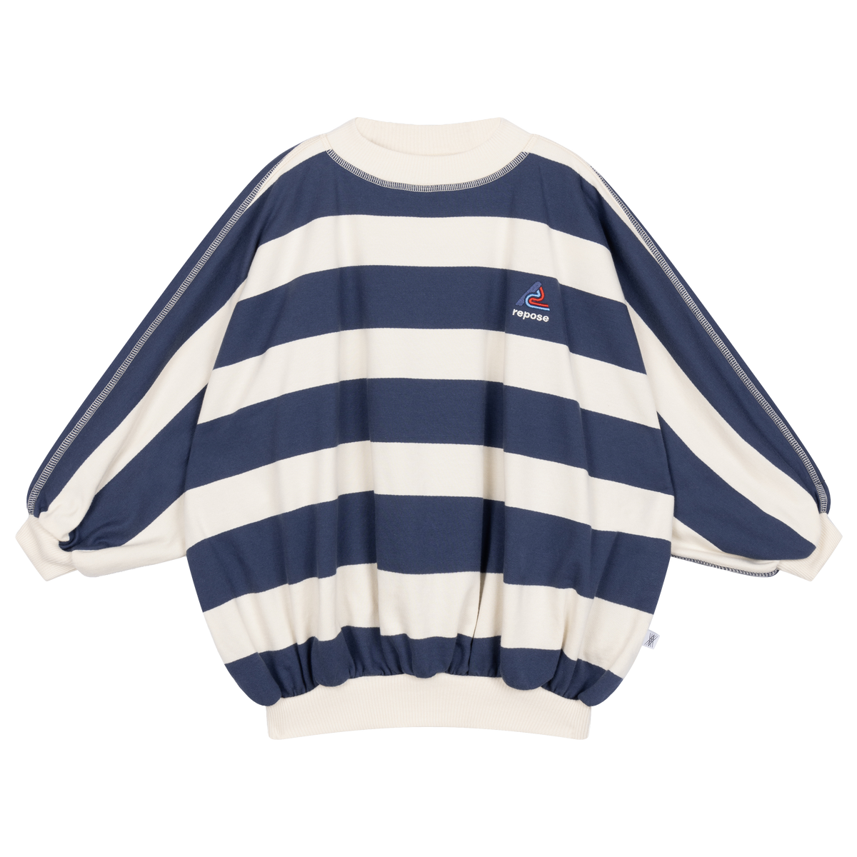 iris sweater - eclipse blue block stripe