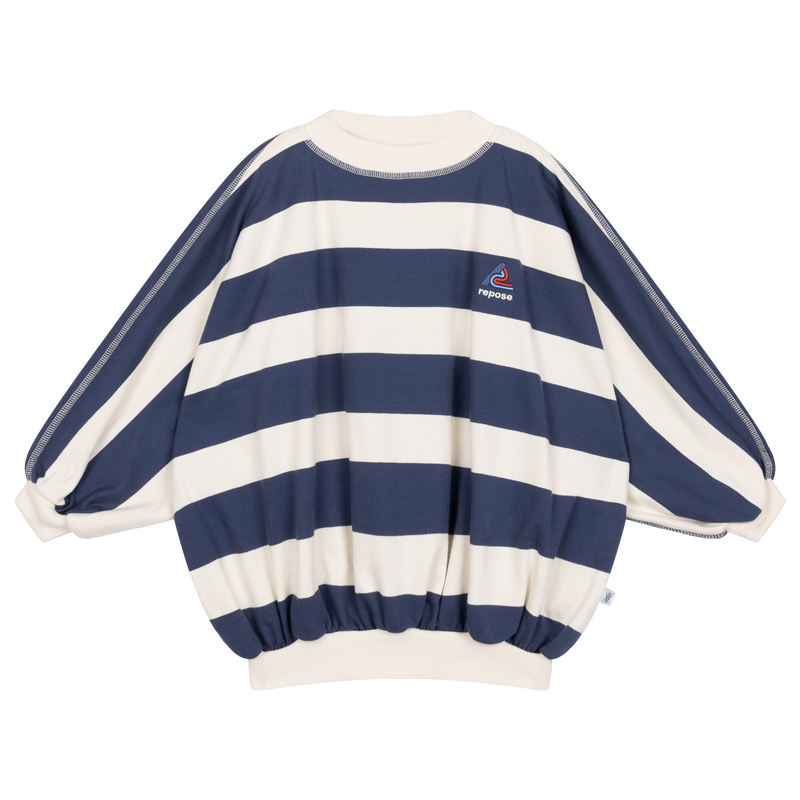 iris sweater - eclipse blue block stripe