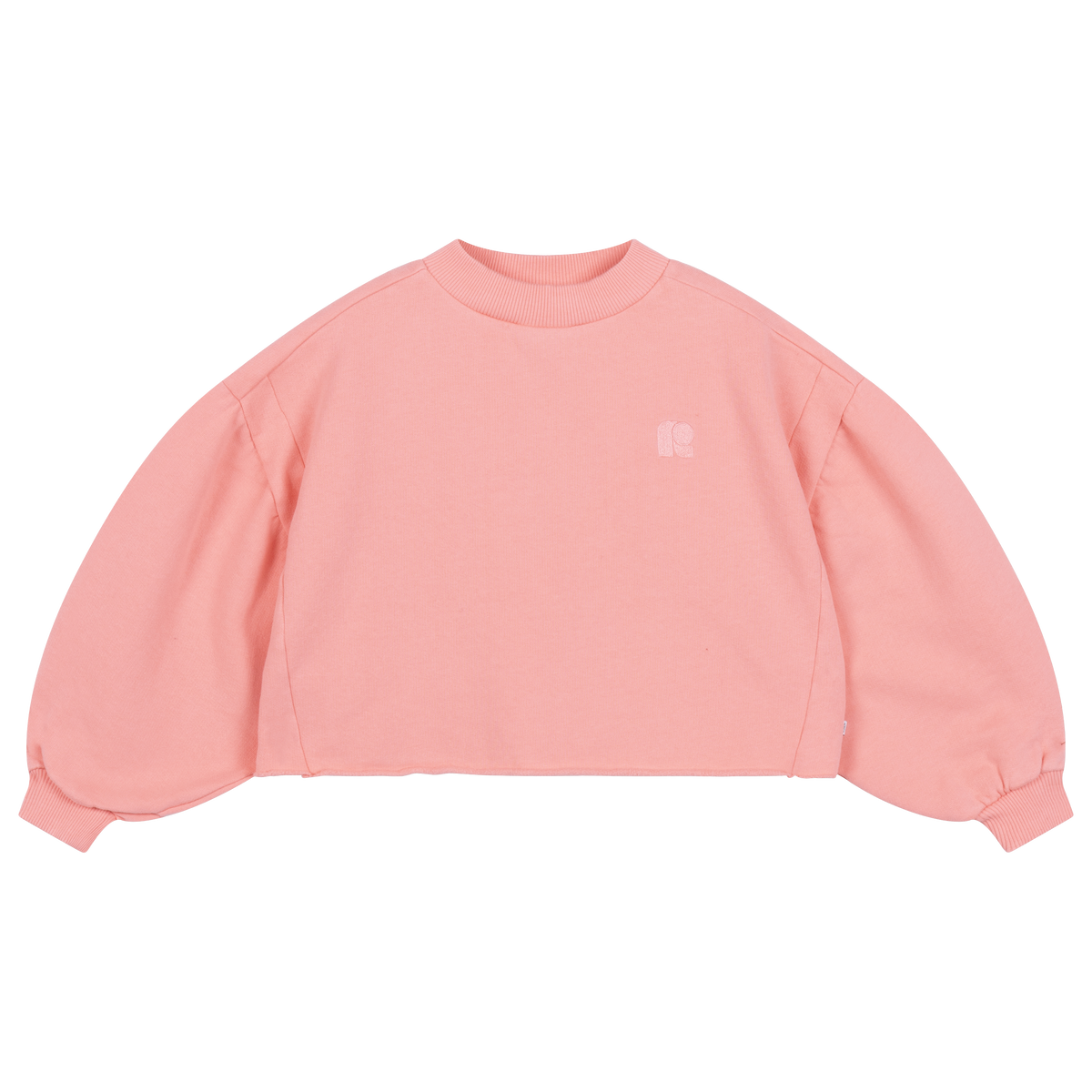 crop heart sweater - cheeky flamingo