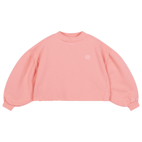 crop heart sweater - cheeky flamingo
