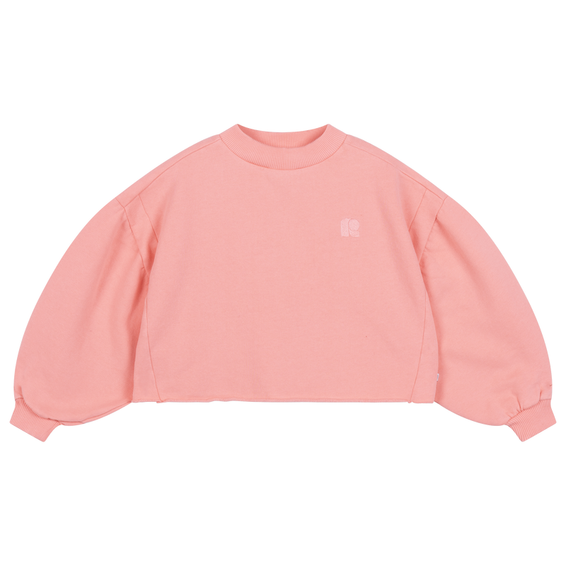 crop heart sweater - cheeky flamingo