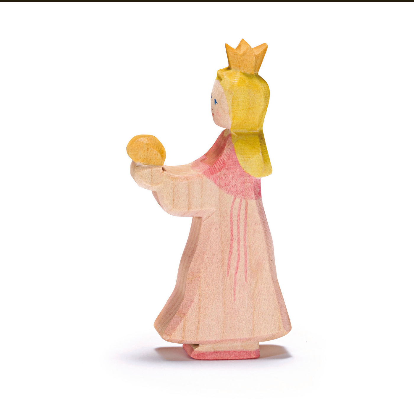 Handmade wooden toy princess for Frog King – Ostheimer fairy tale figurine