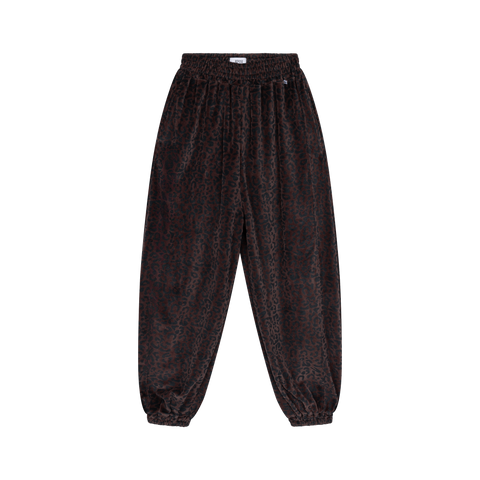 loose fit sweatpants - chocolate leopard
