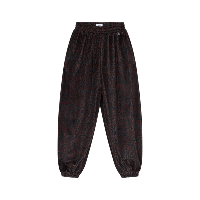 loose fit sweatpants - chocolate leopard