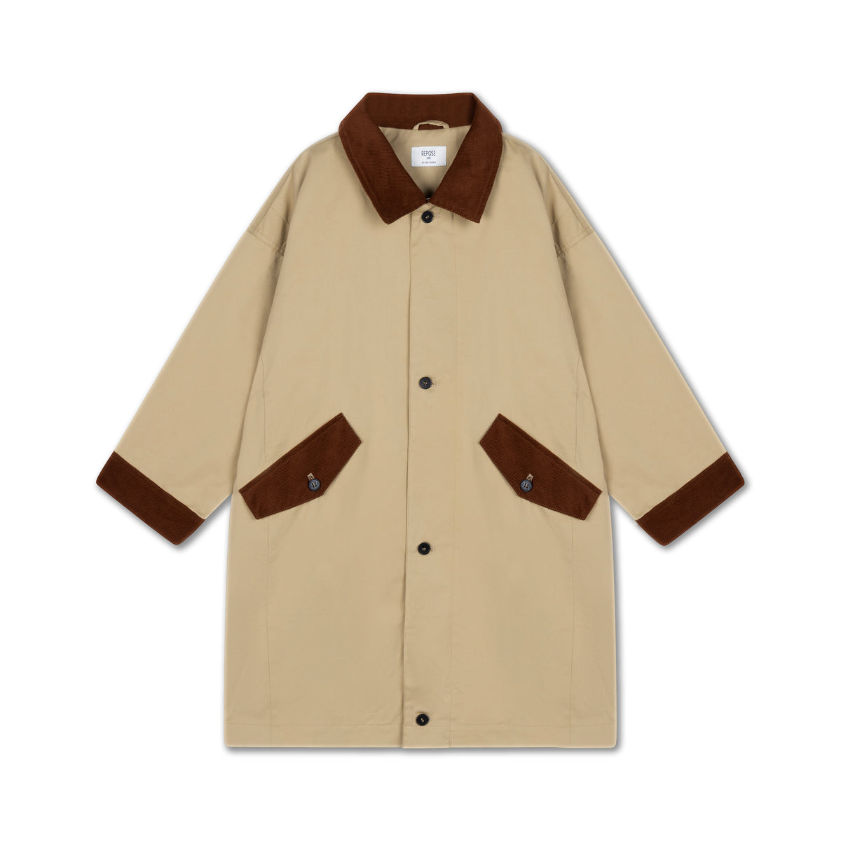 oversized boxy coat - sand