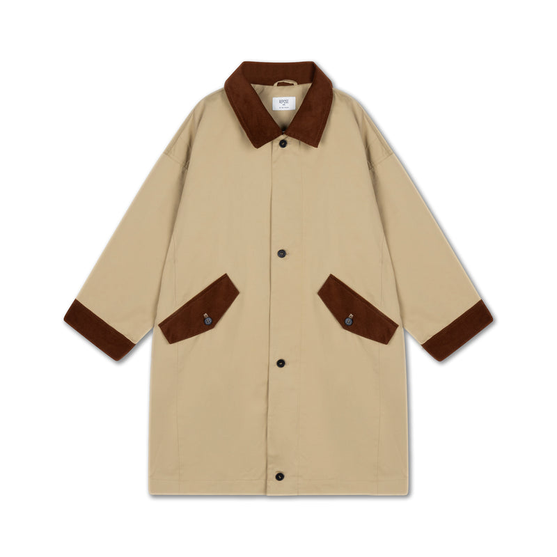 oversized boxy coat - sand