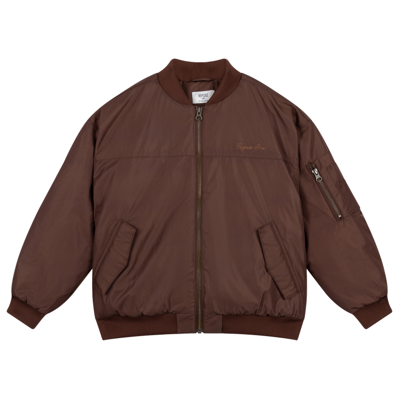 bomber coat - pure chocolate
