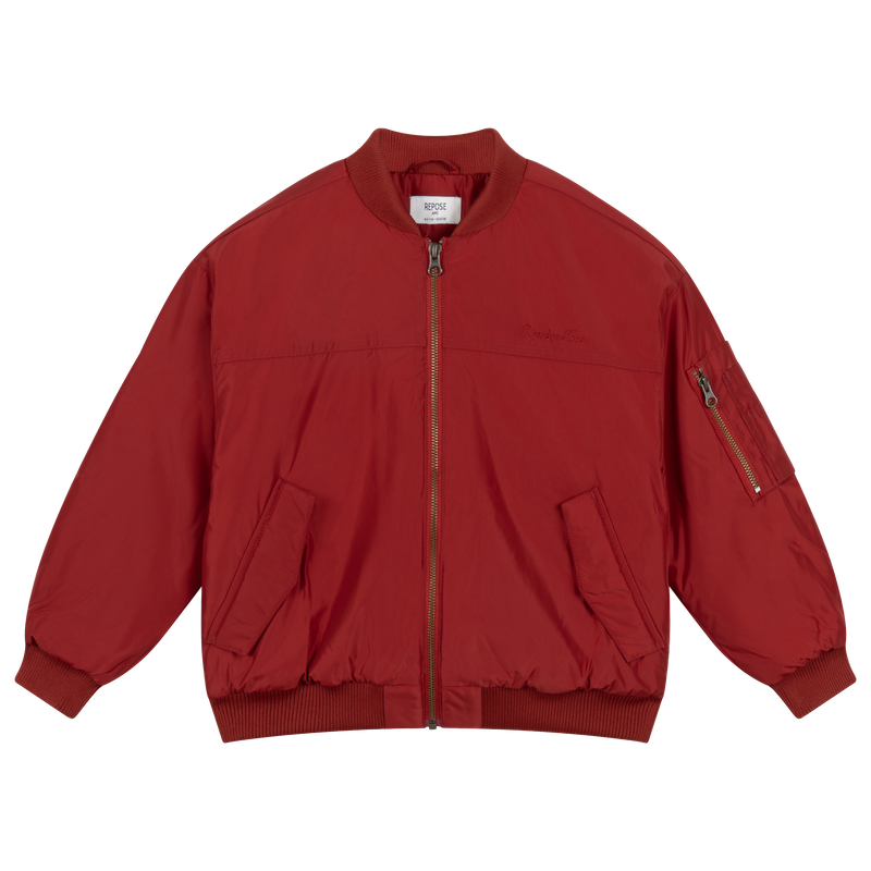 bomber coat - rusty red