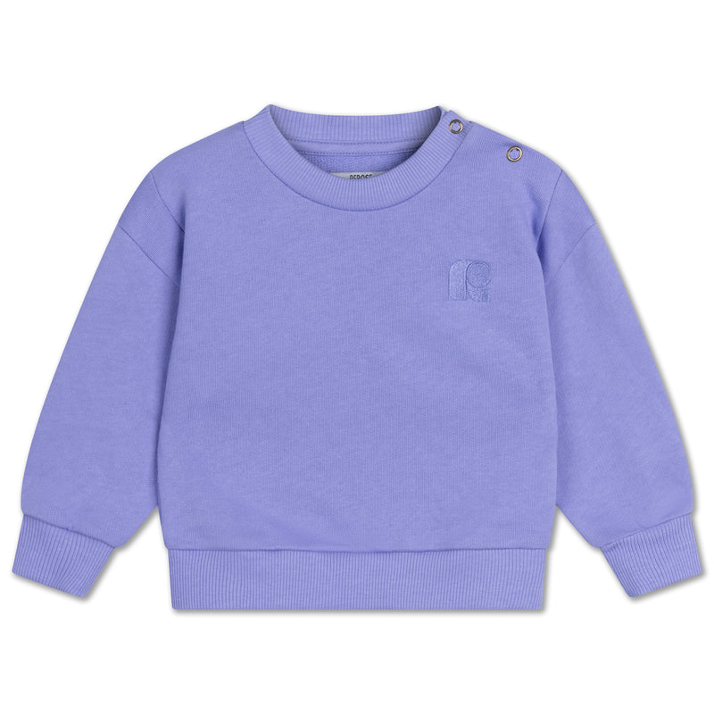 cozy drop shoulder sweater - glacier bloom