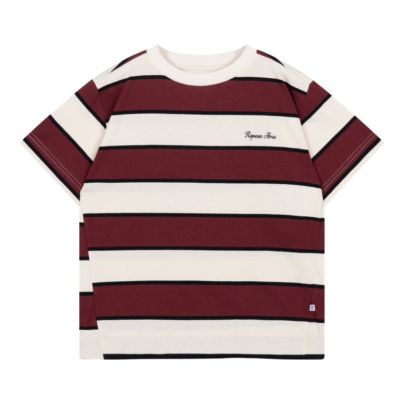 tee shirt - mulberry stripe