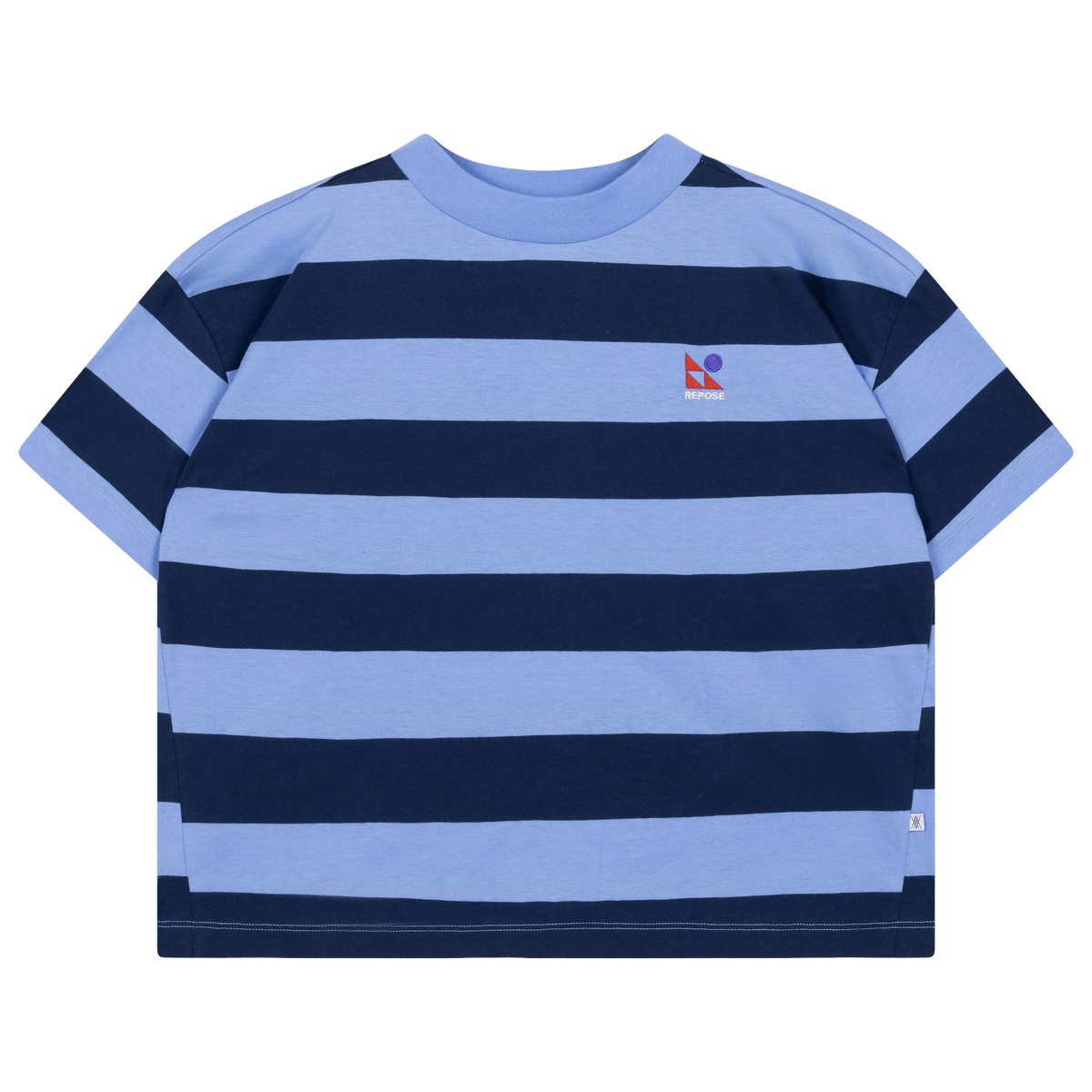 boxy tee - horizon dark eclipse block stripe